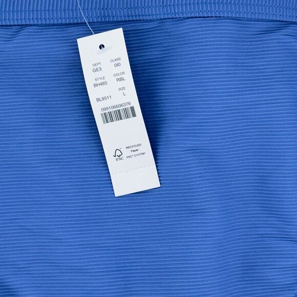 J Crew Ribbed Trim Hipster Full Coverage Bikini Bottom Blue Size Large NWT - Picture 3 of 3